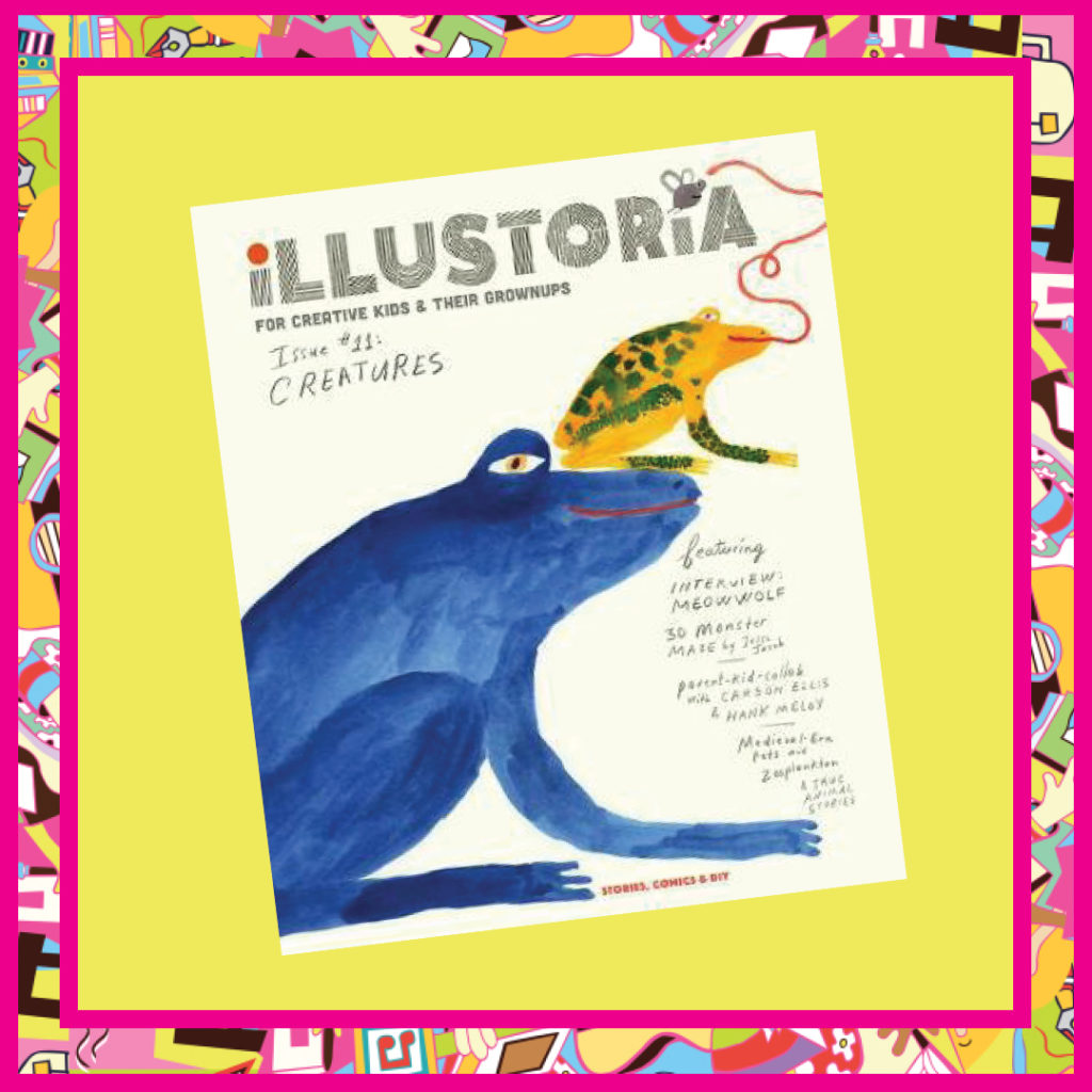 Illustoria Magazine Cover with Frogs